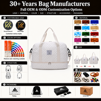 Sac de voyage matelassé de haute qualité avec compartiment à chaussures, pochette pour trolley, logo personnalisé, sac de sport pour femme, sac de week-end fitness