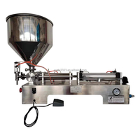 Machine de remplissage semi-automatique de haute précision AOCHI G1WGD100 1000ml pour pâtes, yaourts, confitures, sauces, vinaigres, jus et mayonnaise en conserve