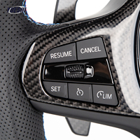 Volant en cuir véritable perforé en fibre de carbone à fond plat, vente chaude d'usine, compatible avec les séries BMW F20 F30 F32 F48 F80 F82