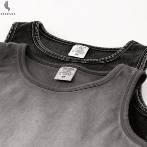 2025 Custom Men's Acid Wash Tank <strong>Tops</strong> Breathable Casual Style With Custom Colors Sizes Logo Prints Blank <strong>Design</strong> - Product Image 1