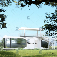 Maison de camping préfabriquée de luxe portable Cabine de camping de luxe Maison modulaire Chambre en capsule en alliage d'aluminium