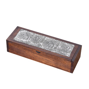 Boîte de rangement pour baguettes en bois massif de style thaïlandais avec couvercle, anti-poussière, pour la cuisine, support de rangement de comptoir, porte-couverts en bois pour la maison - Product Image 2