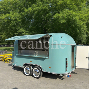 Camion de nourriture cuisine commerciale crêpe remorquable remorque de restauration rapide chariot de nourriture concession remorque à vendre - Product Image 3