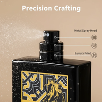 Huile de Parfum Bio Naturelle Écologique Oud Noir Safran 24H Longue Durée Luxe Arabe Homme 100ml Flacon Verre Haute Gamme Niche