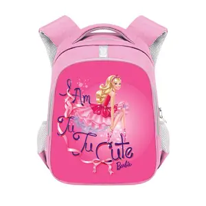 Tas ransel Sekolah kapasitas tinggi, tas sekolah anak perempuan, tas ransel siswa, tas ransel tali reflektif, poliester, Barbie, baru