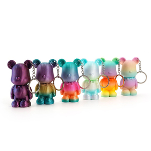 Porte-clés Vashine imprimé en 3D en PLA, ours tristes colorés, porte-clés personnalisés, matériaux écologiques, breloques pour sacs à dos d'enfants, jouets d'action - Product Image 6