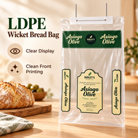 Sac à pain en LDPE certifié BRC pour machine d'emballage automatique, emballage de pains, commande en gros pour usine alimentaire