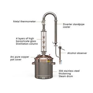 Alambic en cuivre pour la maison, alambic à alcool, alambic à vodka, alambic à gin - Product Image 2