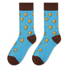 Chaussettes en coton peigné de qualité supérieure, motif jacquard rétro Pixel <span class=keywords><strong>Tetris</strong></span>, chaussettes décontractées amusantes pour hommes et femmes - Product Image 5