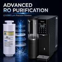 Purificateur d'eau RO électrique de comptoir Revesrc, distributeur d'eau chaude et froide enrichie en hydrogène avec écran tactile intelligent pour la maison et le bureau