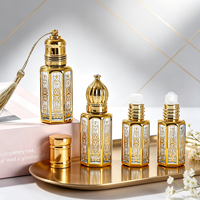 Flacon à bille électroplaqué (verre), flacon pour parfum et huiles essentielles, flacon distributeur d'huiles essentielles pour massage
