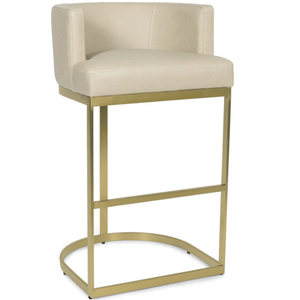 Animal Hyde/Hide/Leather upholstered in leather ,stainless steel Durable High Bar <b>Stool</b> for Home Bar & <b>Dining</b> Room - Product Image 1