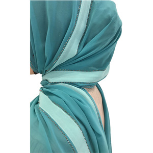 Bufanda multicolor de alta calidad para mujer, hiyab musulmán de Chifón con empalme de diamantes, bufanda Islámica - Product Image 4