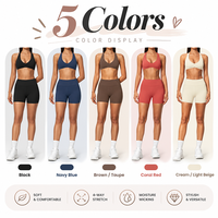 Ensemble de yoga décontracté GM pour femmes, coupe ajustée, séchage rapide, polyvalent, chic, athleisure, idéal pour le Pilates et le studio, collection été