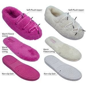 Chaussons mocassins en fausse fourrure douce et chaude pour femmes, à lacets, pour commande en gros, conformes CPSIA, MOQ 500, directement de l'usine - Product Image 4