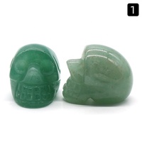 25mm Cristal Naturel Agate Sculpture Fantôme Tête 1 pouce Petit Écologique ManChao Halloween Décoration