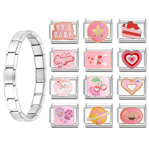 Cute Cartoon Dog Series Titanium Steel Modular Bracelet Charm Set Women's Everyday Wear - Product Image 1