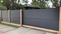 Système de clôture de jardin en aluminium, décoration extérieure, persienne horizontale en aluminium