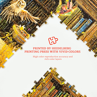 Puzzle 1000 pièces The Lost Page en carton gris 700x500mm, impression offset, affiche 1:1, bords lisses sans bavures, boîte de rangement épaisse et sécurisée, robuste
