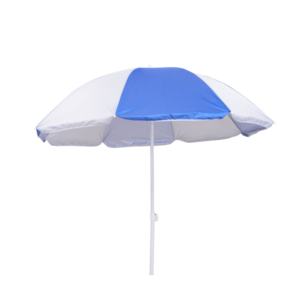 Parasol de plage bleu et blanc de 40 pouces en tissu Oxford 210D avec revêtement argenté, résistant au vent et à l'UV, inclinable et réglable pour piscine extérieure - Vente en gros - Product Image 3
