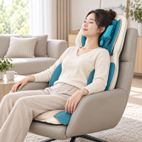 Coussin de massage chauffant électrique pour voiture et maison, avec fonction Shiatsu, pétrissage et vibration pour le dos et le cou