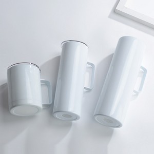 Sublimation Skinny Tumbler with Handle Sublimation Blank 30oz Tumbler <b>Double</b> <b>Wall</b> with Metal Straw 12oz 20oz 30oz Minimalist - Product Image 5