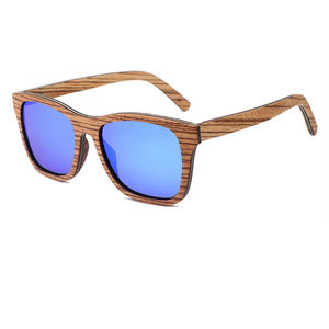 ゼブラウッドUV400偏光天然木シェードカスタムロゴメガネレンズの色の選択 - Product Image 3