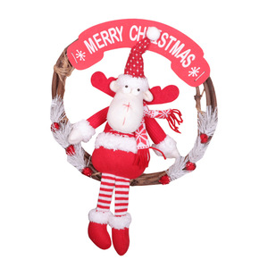 Bán Buôn Trẻ Em Món Quà Giáng Sinh Giáng Sinh Vòng Hoa Và Vòng Hoa Màu Đỏ Và Trắng <span class=keywords><strong>Snowman</strong></span> Santa Claus Tuần Lộc Cho Trang Trí Nội Thất - Product Image 6