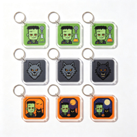 Nouveau Porte-clés Acrylique Halloween 2026 – Dessin Animé Mignon et Effrayant Tendance – Cadeau Très Demandé