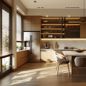 Set di Mobili da <span class=keywords><strong>Cucina</strong></span> VSME Moderni <span class=keywords><strong>Zen</strong></span> in Pietra Sinterizzata, Grigio Scuro, Minimalista, Modulare - Product Image 1