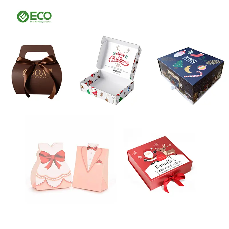 Eco Custom Weihnachts hochzeit Geschenk box Verpackung für kleine Unternehmen Schokolade Geschenk box