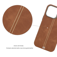 Étui en cuir imperméable de qualité professionnelle pour iPhone 15 Pro Max et iPhone 16 Pro Max