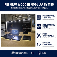 Stand d'exposition modulaire en bois DETIAN, système de panneaux personnalisable, stand réutilisable, assemblage rapide, vente en gros, directement de l'usine