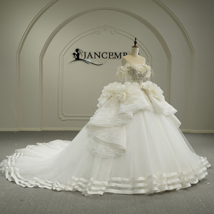 Vestido de Novia Elegante Jancember Gt26008 con Apliques 3D Estilo Princesa de Ensueño, Vestido de Fiesta para Socialité con Temperamento Elegante - Product Image 2