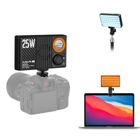 Lumière vidéo RGB 25W, diffuseur de lumière portable pour appareil photo, panneau LED, éclairage pour photographie DSLR, configuration pour YouTube TikTok