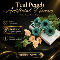 Bouquet de fleurs artificielles en soie, réaliste et fait main, pour la décoration de la maison, des mariages et des fêtes