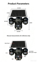 Solar CCTV WiFi PTZ Wide Angle Outdoor Security Camera with IP65 Two-Way Audio Night Vision Cloud & SD Card Storage