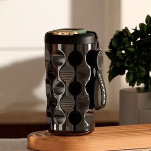 Draagbare 410Ml Geïsoleerde Thermoskoffie Mok Roestvrij Staal Intelligente Led Temperatuur Display Keramische Metalen Beker - Product Image 1