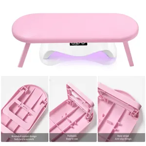 Reposamanos de Plástico para Manicura: Plegable, Ajustable en Altura, Preparado para Luz UV, Herramienta de Soporte Cómoda para Tratamiento de Uñas - Product Image 5