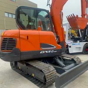Mini-excavatrice Doosan DX60 d'occasion à bas prix, 6T, d'origine coréenne, avec moteur Yanmar et distributeur hydraulique Kawasaki, à vendre - Product Image 2