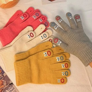 Cute Women's Fingerless <b>Gloves</b> Touchscreen Winter Warm Thermal Commute Style Off White Yellow Rose <b>Red</b> Gray Black - Product Image 2