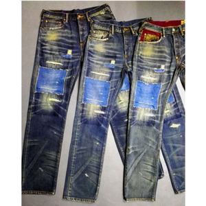 جينز دينيم ياباني عالي الجودة بتصميم مخصص من لوتفيل، موديل 064 بغسيل قديم ومظهر متهالك - Product Image 4