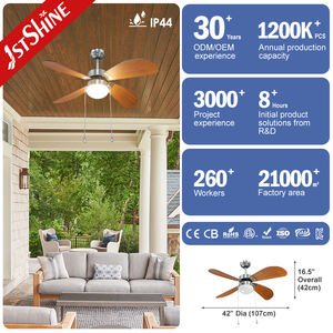 Ventilateur de plafond 1stshine pour extérieur, vente en gros, haute performance, étanche, avec lumière LED - Product Image 3