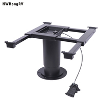 Pied de table pneumatique HWHongRV réglable en hauteur, rotatif et coulissant pour camping-car, caravane, bateau