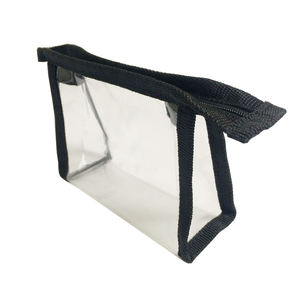 Bolsa de PVC triangular impermeable transparente con cremallera, organizador cosmético de moda y estuche para lápices para viajes - Product Image 3