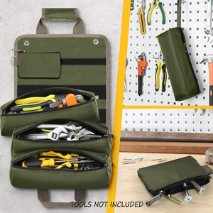 Tool Organizers Small Tool Bag Detachable <b>Pouches</b> Rolling up Tool Bag - Product Image 2