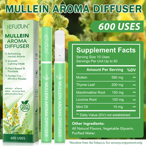 SEFUDUN Diffusore di Aromi al Verbasco - Inalatore Erboristico Calmante con Menta e Timo - Strumento di Rilassamento 100% Naturale, 600 Utilizzi - Product Image 3