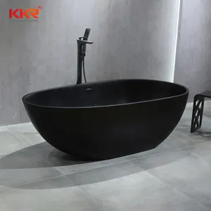 Kingkonree acrylic solid surface faux stone new bathtub model bath tub freestanding bathtub