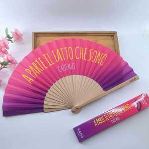 Custom <b>Large</b> Folk Art Paper Model Folding Hand <b>Fan</b> Personalized Music Theme Dance Party Painted Bamboo Business Gifts Sports - Product Image 1