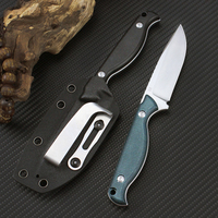 GT0173 Hot Factory Wholesale Modèle 0173 Couteau à lame fixe Manche en micarta Couteau tactique pour l'extérieur Couteaux de chasse Tunafire